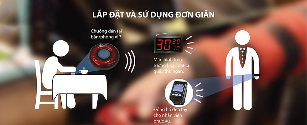 Địa chỉ bán chuông gọi nhà hàng uy tín tại Hà Nội
